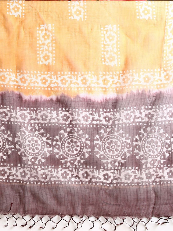 Indiehaat | Kota Doria Hand Wax Batik Suit Brown