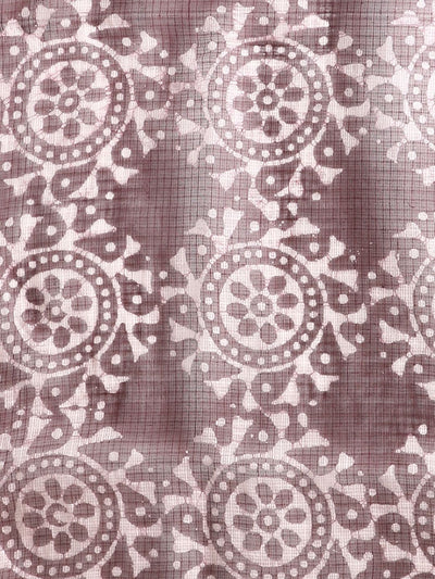 Indiehaat | Kota Doria Hand Wax Batik Suit Brown