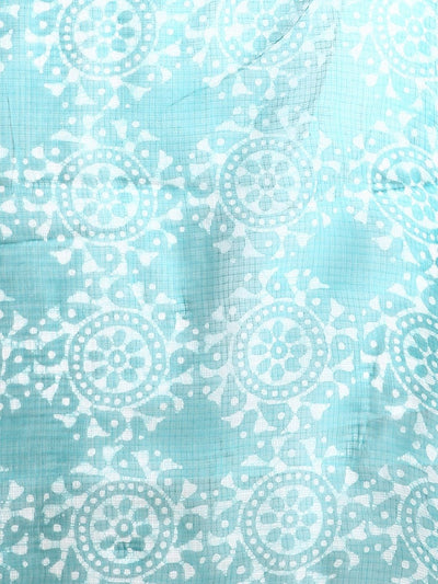 Indiehaat | Kota Doria Hand Wax Batik Suit Green