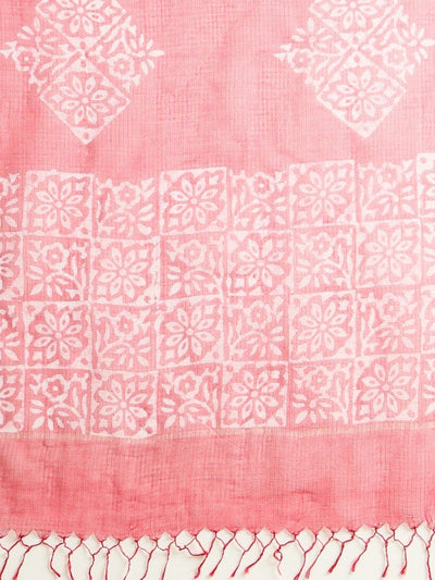 Indiehaat | Kota Doria Hand Wax Batik Suit Red