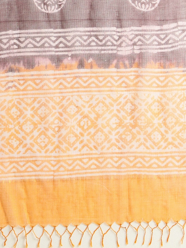 Indiehaat | Kota Doria Hand Wax Batik Suit Yellow