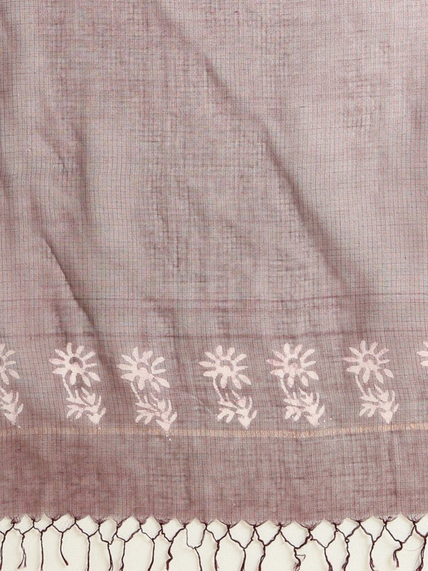 Indiehaat | Kota Doria Hand Wax Batik Suit Brown