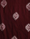 Indiehaat | Kota Doria Hand Wax Batik Suit Maroon