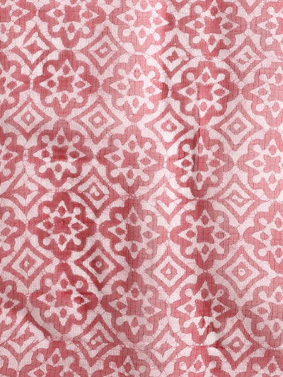 Indiehaat | Kota Doria Hand Wax Batik Suit Red