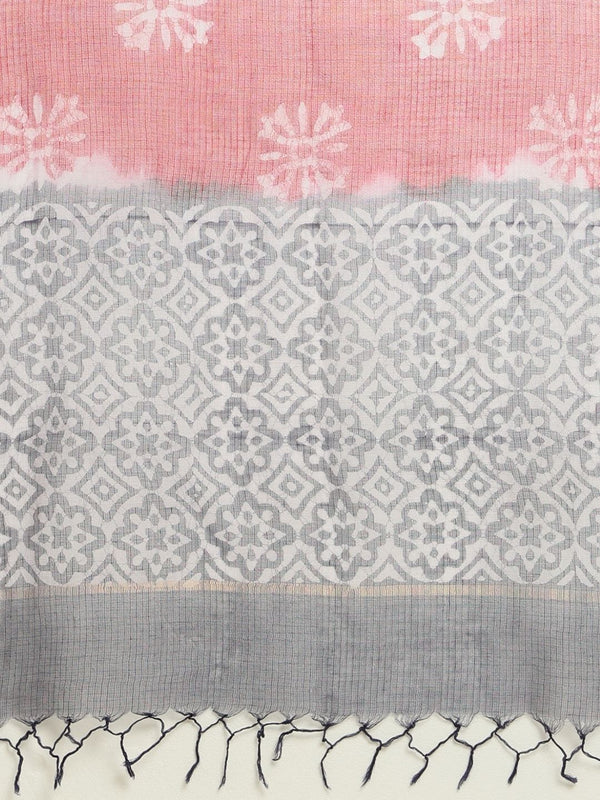 Indiehaat | Kota Doria Hand Wax Batik Suit Blue & Red