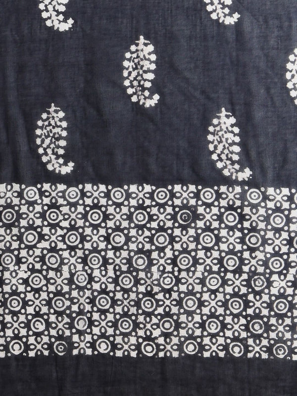 Indiehaat | Pure Mul Cotton Hand Wax Batik Suit Blue