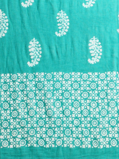 Indiehaat | Pure Mul Cotton Hand Wax Batik Suit Blue