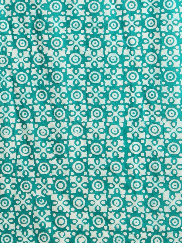 Indiehaat | Pure Mul Cotton Hand Wax Batik Suit Blue