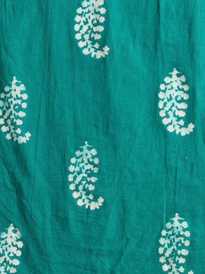 Indiehaat | Pure Mul Cotton Hand Wax Batik Suit Blue