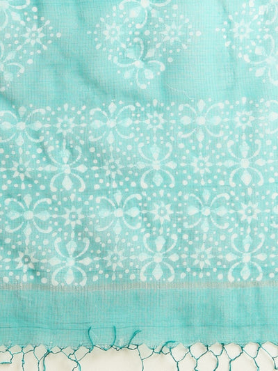 Indiehaat | Kota Doria Hand Wax Batik Suit Green