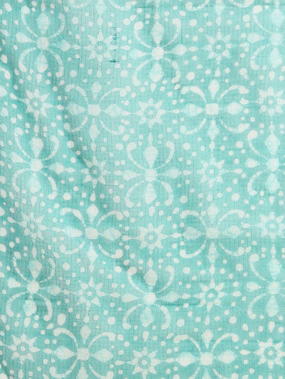 Indiehaat | Kota Doria Hand Wax Batik Suit Green