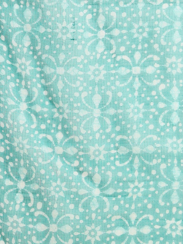 Indiehaat | Kota Doria Hand Wax Batik Suit Green