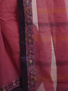 Indiehaat | Pure Cotton Jamdani Saree Red