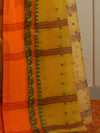 Indiehaat | Pure Cotton Jamdani Saree Yellow