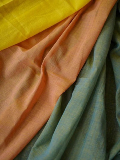 Indiehaat | Pure Khadi Cotton Handloom Saree Multicolor