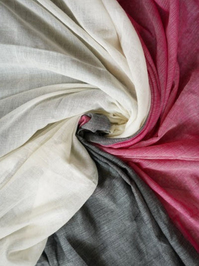 Indiehaat | Pure Khadi Cotton Handloom Saree Multicolor