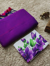 Indiehaat | Pure Khadi Cotton Handloom Saree Purple