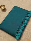 Indiehaat | Pure Cotton Handloom Weave Saree Green