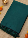 Indiehaat | Pure Cotton Handloom Weave Saree Green