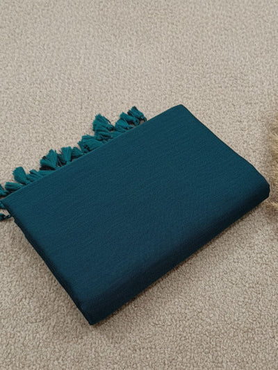 Indiehaat | Pure Khadi Cotton Handloom Saree Green