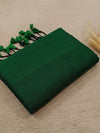 Indiehaat | Pure Khadi Cotton Handloom Saree Green