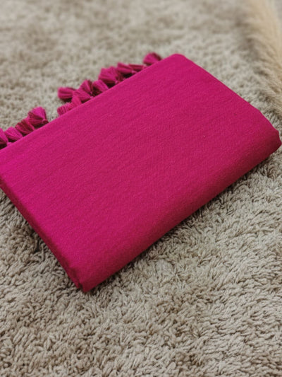 Indiehaat | Pure Khadi Cotton Handloom Saree Pink