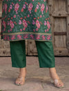 Indiehaat | Banarasi Silk Brocade Stitched Suit Green