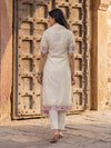 Indiehaat | Cotton Silk Blend Brocade Suit Cream