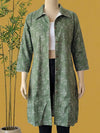Indiehaat | Pure Cotton Blockprint Winter Jacket Green