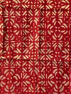 Indiehaat | Pure Chandei Silk Applique Saree Red