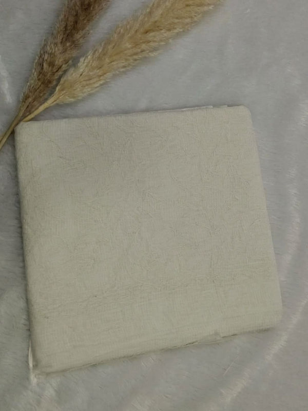 Indiehaat | Tepchi Handwork Kota Doria Saree White