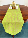 Indiehaat | Applique Cotton Table Runner & Mat Set Green