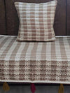 Indiehaat | Cotton Sofa Throw & Cushion Cover Brown