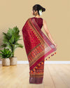 Silkmark Muga Tussar Silk Printed Red Saree