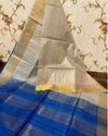 Handloom Kota Silk Poetic Beige & Blue Saree