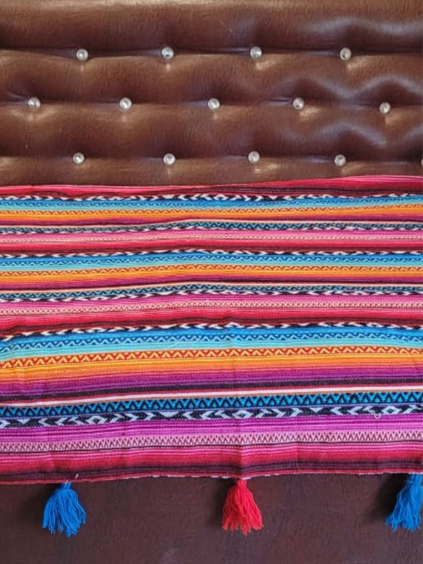 Indiehaat | Cotton Sofa Throw & Cushion Covers Pink