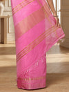 Handcrafted Fanciful Kota Silk Pink Jacquard Saree