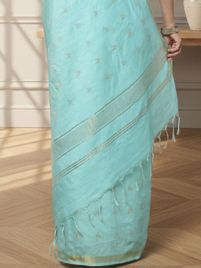 DyeLoom Kota Silk Jacquard Saree Blue