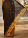 Melodic Pure Maheshwari Silk Handloom Saree Yellow & Brown