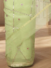 Pankhudi Gota Patti Lime Green Kota Cotton Saree