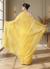 Katan  Harvest Golden Yellow Silk Saree Weaving Design with Blouse-Indiehaat