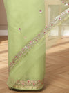 Gilded Grace Kota Cotton Gota Patti Green Saree