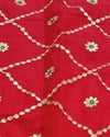 Pankhudi Gota Patti Passion Red Kota Cotton Saree