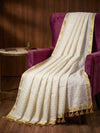 Indiehaat | Pure Mul Cotton Sequin Saree White