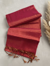 Indiehaat | Pure Tissue Cotton Handloom Saree Red