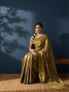 Indiehaat | Pure Tissue Cotton Handloom Saree Gold