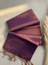 Indiehaat | Pure Tissue Cotton Handloom Saree Purple