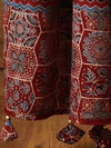Indiehaat | Applique Kantha Pure Mul Cotton Dupatta Maroon