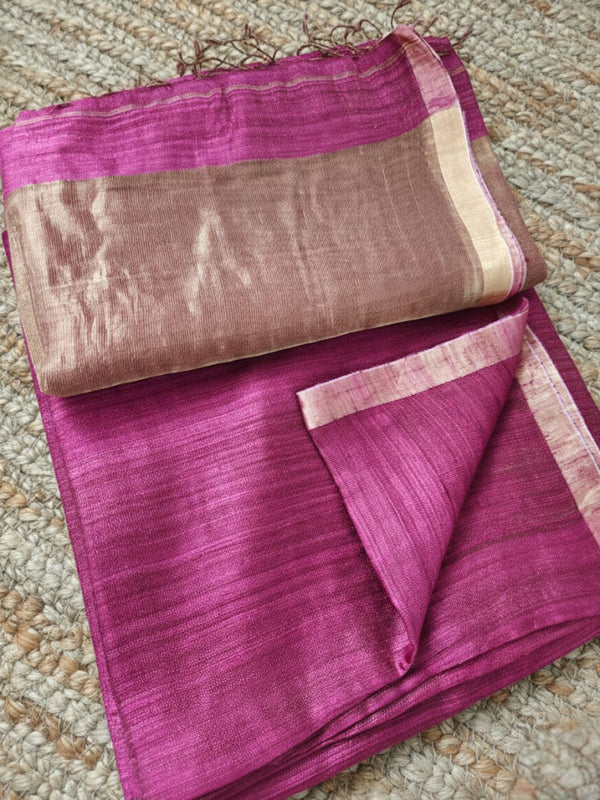 Indiehaat | Silkmark Pure Silk Handloom Saree Pink
