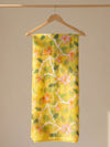 Indiehaat | Pure Muslin Silk Jamdani Saree Yellow